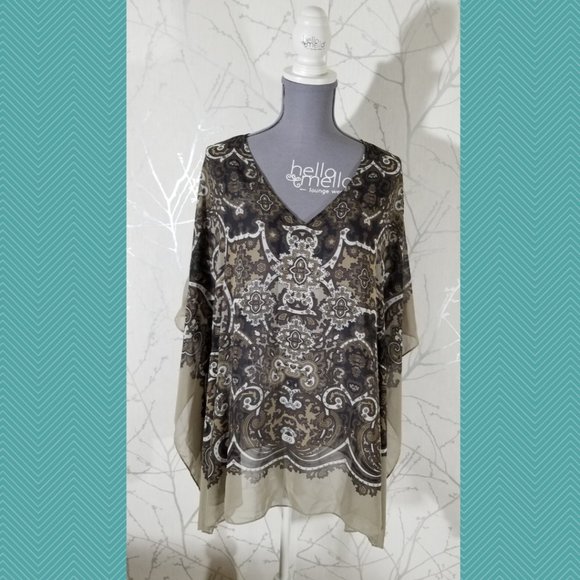 Michael Michael Kors Persian Rug Flowy Beach Cover Fairy Y2K - Picture 1 of 4